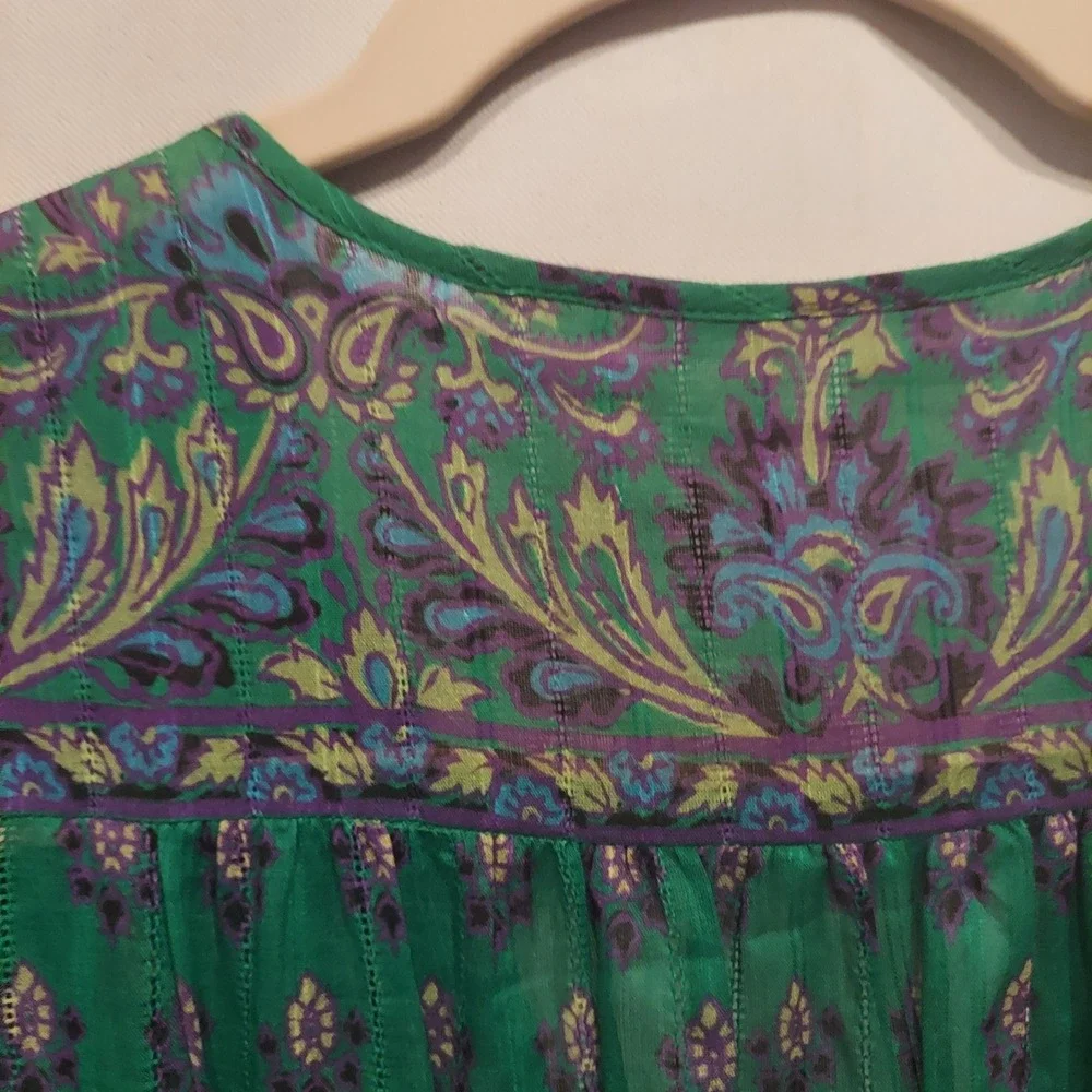 Veronica Beard Womens Kelly Green Paisley Brindelle Mini Dress Size 10 NWOT - Picture 8 of 16